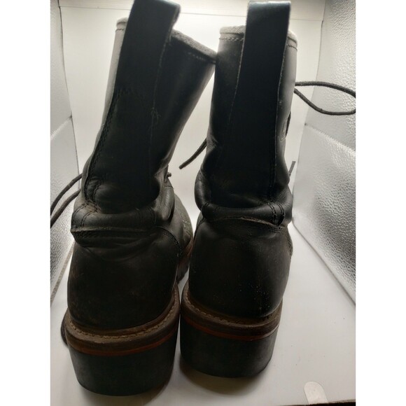 Vintage 1964 Black Leather Men’s Size 11" 11.5" Num Tec Soles Removeable Flap - Picture 5 of 10